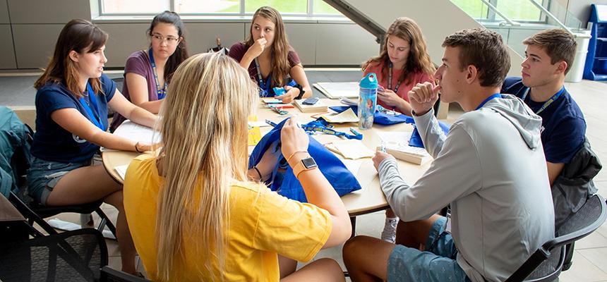 image of RWU Honors Program students studying together